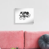 Toile Courses à vélo Argent (Insitu(Salon))