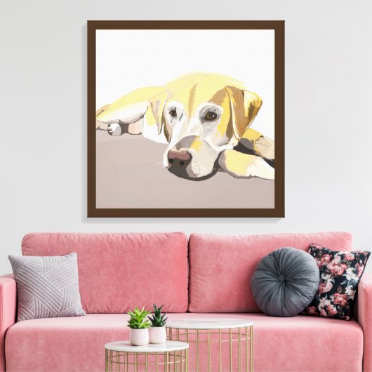 Toile Courte Haired Golden Retriever pose (Insitu(Salon))