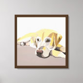 Toile Courte Haired Golden Retriever pose (Recto)