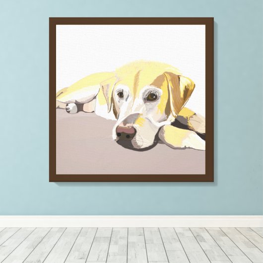 Toile Courte Haired Golden Retriever pose (Insitu (Plancher de Bois))