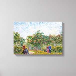 Toile Courting Couples in the Voyer d'Argenson Park Gogh