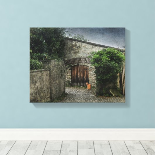 Toile Courtyard Cat (Insitu (Plancher de Bois))