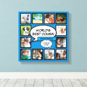 Toile Cousin Photo Collage Blue Comic Book Fun (Insitu (Plancher de Bois))