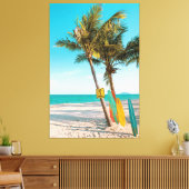 Toile Coussin jetable planches de surf sur la plage (Insitu(Salon))