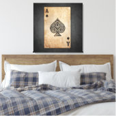 Toile coussin jeté à l'as de pique (Insitu(Chambre))
