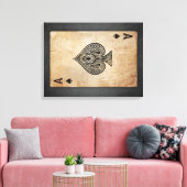 Toile coussin jeté à l'as de pique (Insitu(Salon))