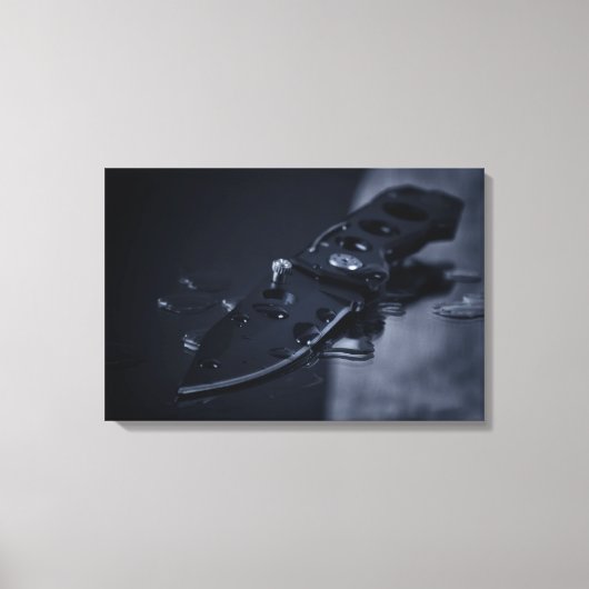 Toile Couteau sur noir (Recto)