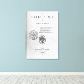 Toile Couverture avant, première édition de 'Les Fleurs (Insitu (Plancher de Bois))