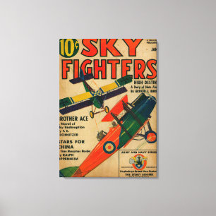 Toile Couverture de magazine de combattants de ciel