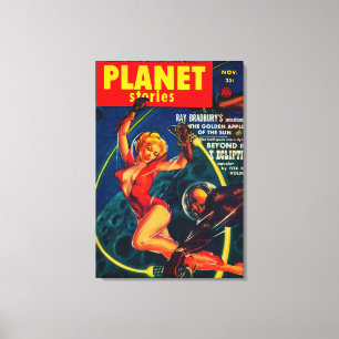 Toile Couverture de magazine d'histoires de planète 2