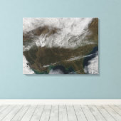 Toile Couverture de neige s'étendant du nord-est du Texa (Insitu (Plancher de Bois))