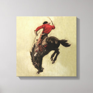 Toile Couverture du magazine « Bucking Bronco » par NC W
