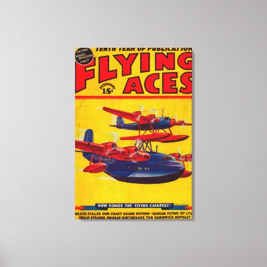 Toile Couverture du magazine Flying Aces (Recto)