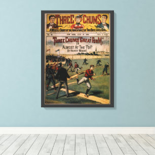 Toile Couverture du magazine Vintage Sports Baseball Thr