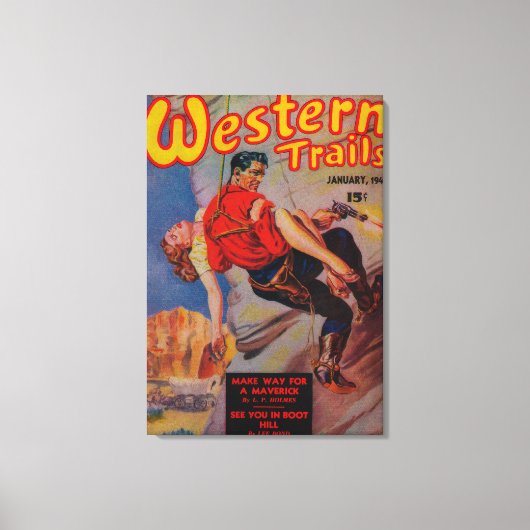 Toile Couverture du magazine Western Trails 3 (Recto)
