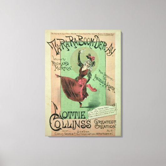 Toile Couverture musicale pour Ta-Ra-Ra-Boom-Der-Ay, pub (Recto)