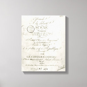 Toile Couverture pour la partition de 'Offrande a la Lib