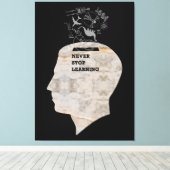 TOILE COUVERTURE SPÉCIALE - N'ARRÊTEZ JAMAIS D'APPRENDRE (Insitu (Plancher de Bois))