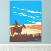 Toile Cowboy à cheval (Insitu (Plancher de Bois))
