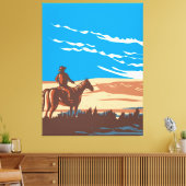 Toile Cowboy à cheval (Insitu(Salon))