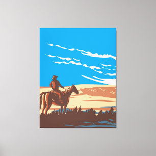 Toile Cowboy à cheval