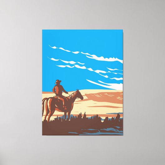 Toile Cowboy à cheval (Recto)