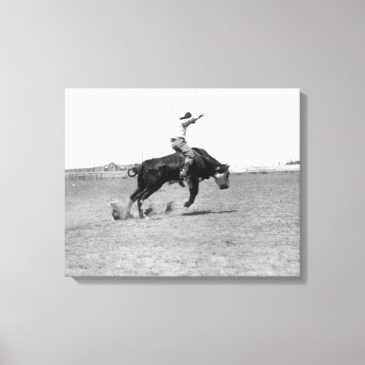 Toile Cowboy à cheval sur un bouchon (Recto)