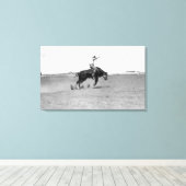 Toile Cowboy à cheval sur un bouchon (Insitu (Plancher de Bois))