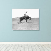 Toile Cowboy à cheval sur un bouchon (Insitu (Plancher de Bois))