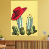 Toile Cowboy Casquette et Cactus (Insitu(Salon))