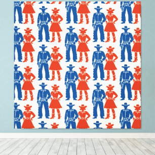 Toile Cowboy & Cowgirl Americana