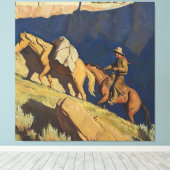 Toile « Cowboy et cheval de bât » par Maynard Dixon (Insitu (Plancher de Bois))