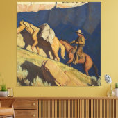 Toile « Cowboy et cheval de bât » par Maynard Dixon (Insitu(Salon))