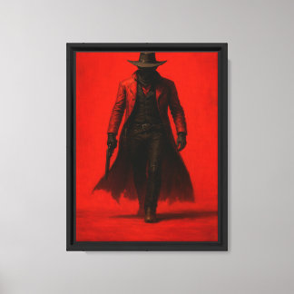 Toile Cowboy sombre dans un western Red Inferno