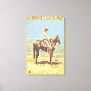 Toile Cowboy (vue de côté) le Dakota du Sud