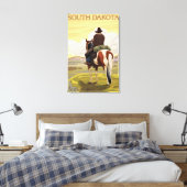 Toile Cowboy (Vue de l'arrière)Dakota du Sud (Insitu(Chambre))