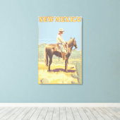 Toile Cowboy (Vue latérale)Nouveau-Mexique (Insitu (Plancher de Bois))