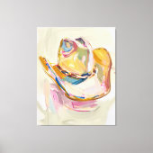 Toile Cowgirl Hat Wall Art Canvas (Recto)
