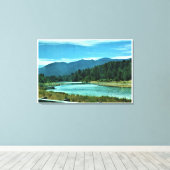 Toile Cowlitz River, Randle, Washington (Insitu (Plancher de Bois))