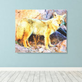 Toile Coyote de Yellowstone (Insitu (Plancher de Bois))