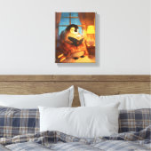 Toile Cozy Penguin Reading Nursery Wall Print Canvas Art (Insitu(Chambre))