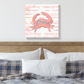 Toile Crabe nautique rustique sur la copie patinée en (Insitu(Chambre))