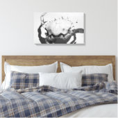Toile Crabe océanique Monochrome Noir Et Blanc (Insitu(Chambre))