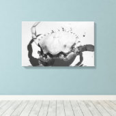 Toile Crabe océanique Monochrome Noir Et Blanc (Insitu (Plancher de Bois))