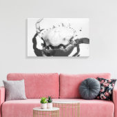 Toile Crabe océanique Monochrome Noir Et Blanc (Insitu(Salon))