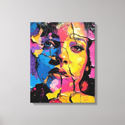 Toile Cracked Paint Mural Beauty Skin Deep (Recto)