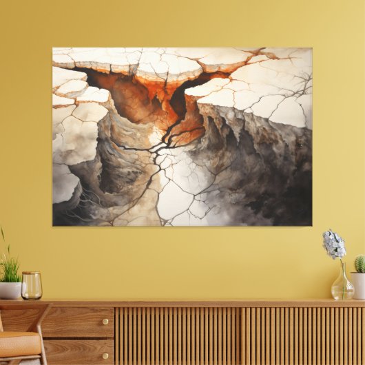 Toile Cracks Earth Dry Climate 1 de 4 (Insitu(Salon))