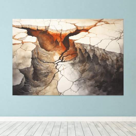 Toile Cracks Earth Dry Climate 1 de 4 (Insitu (Plancher de Bois))