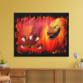 Toile Craie rouge dragon (Insitu(Salon))