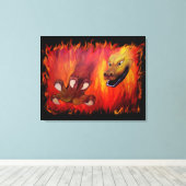 Toile Craie rouge dragon (Insitu (Plancher de Bois))